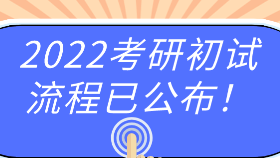 2022考研初試流程已公布！