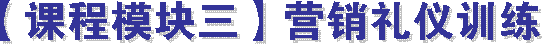 【课程模块三】营销礼仪训练