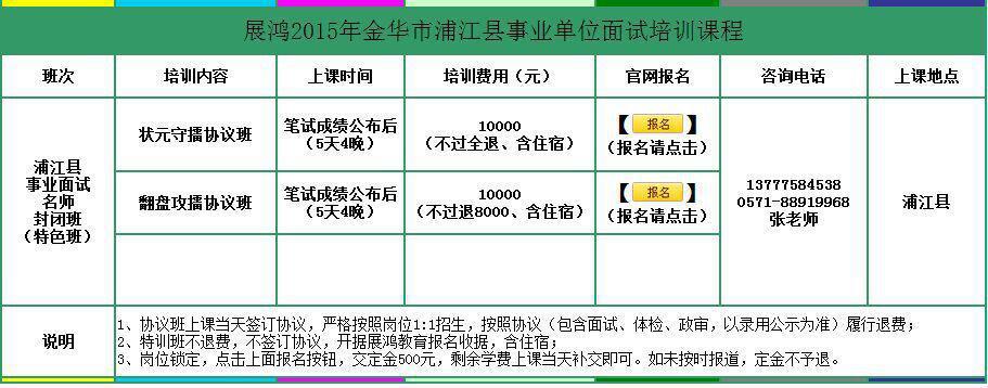 浦江縣2015年事業(yè)單位面試真題