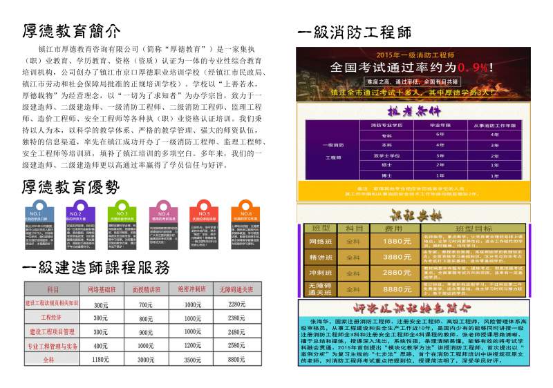 一级消防工程师考试培训