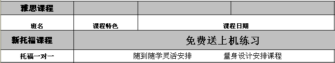 环球托福VIP一对一精英课程