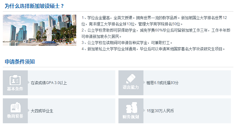 新加坡留学-硕士