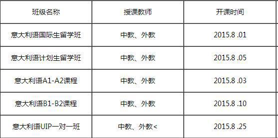 沈阳意大利语uip一对一班