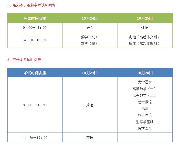 成人高考考试时间 成人高考真题